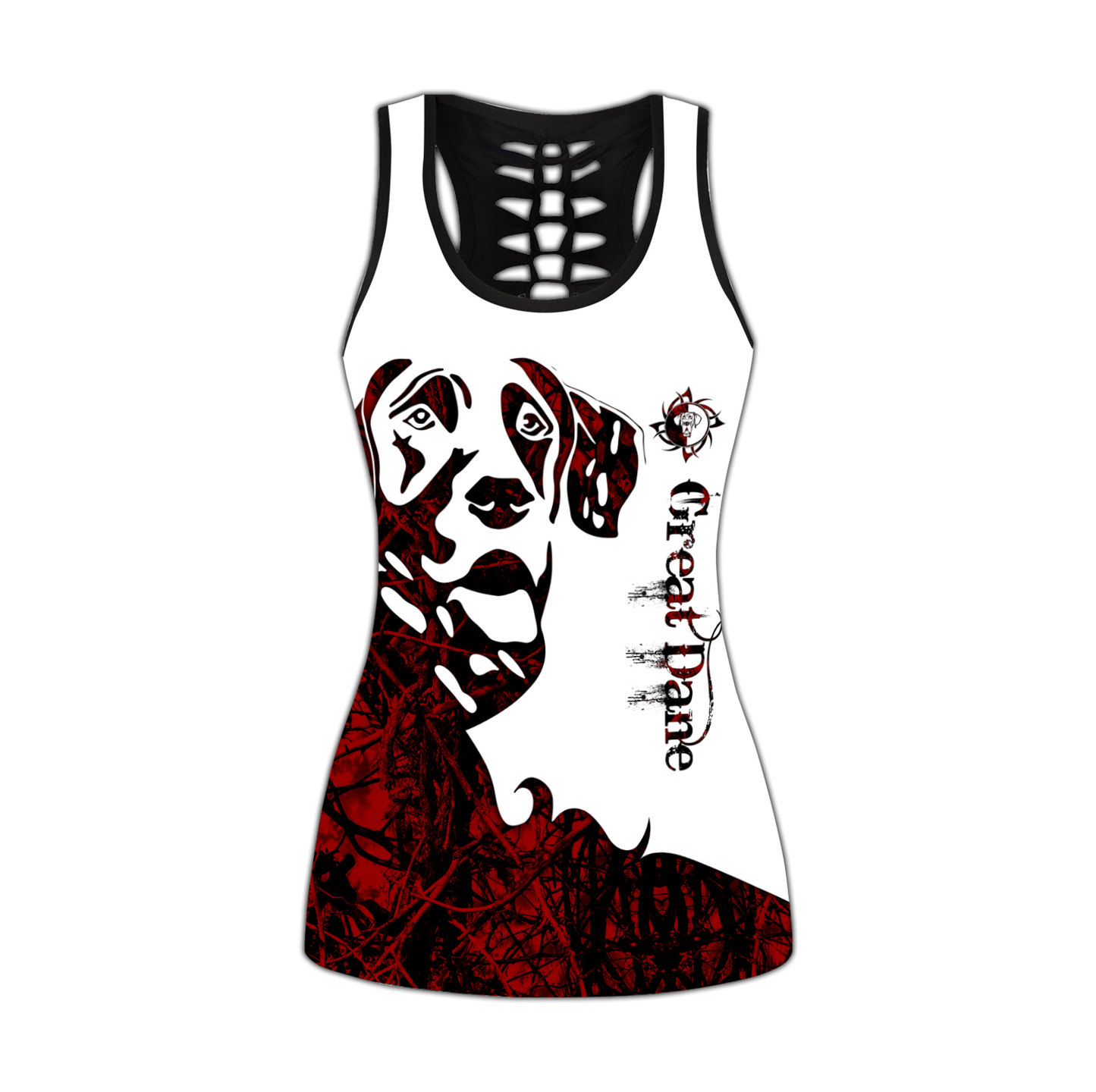 Great Dane tattoos legging + hollow tank combo DD08112005
