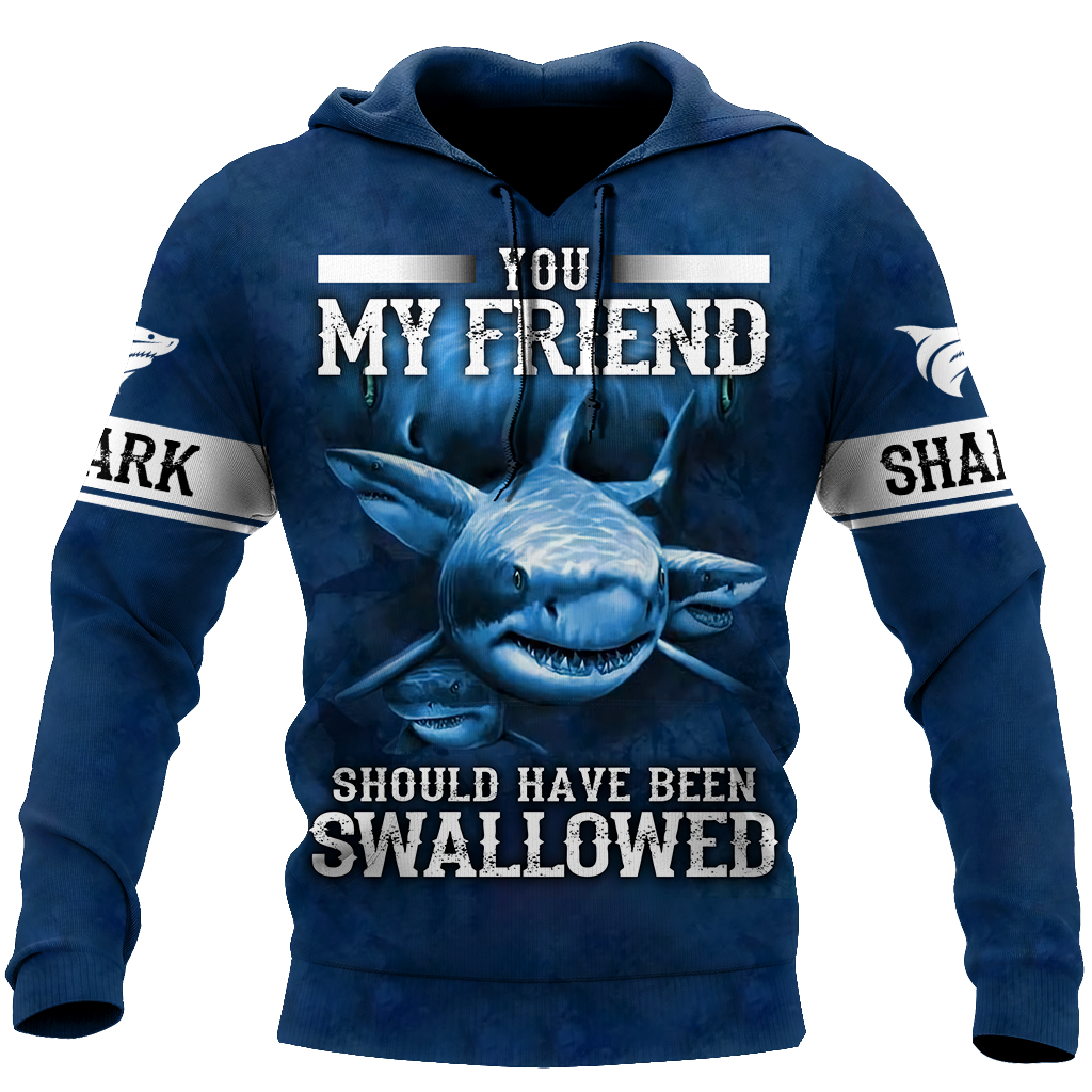All Over Printed Shark Hoodie MEI