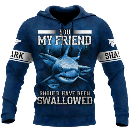 All Over Printed Shark Hoodie MEI