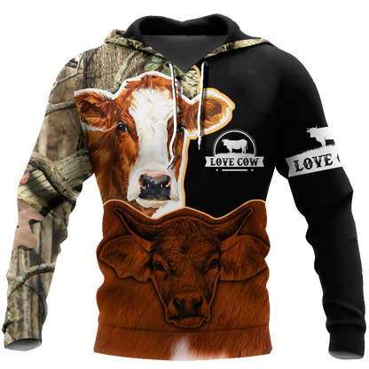 Cow 3d hoodie shirt for men and women DD10302002
