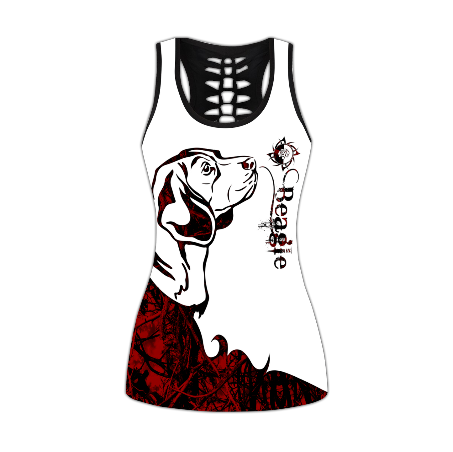 nao Beagle red tattoos legging + hollow tank combo DD08042006