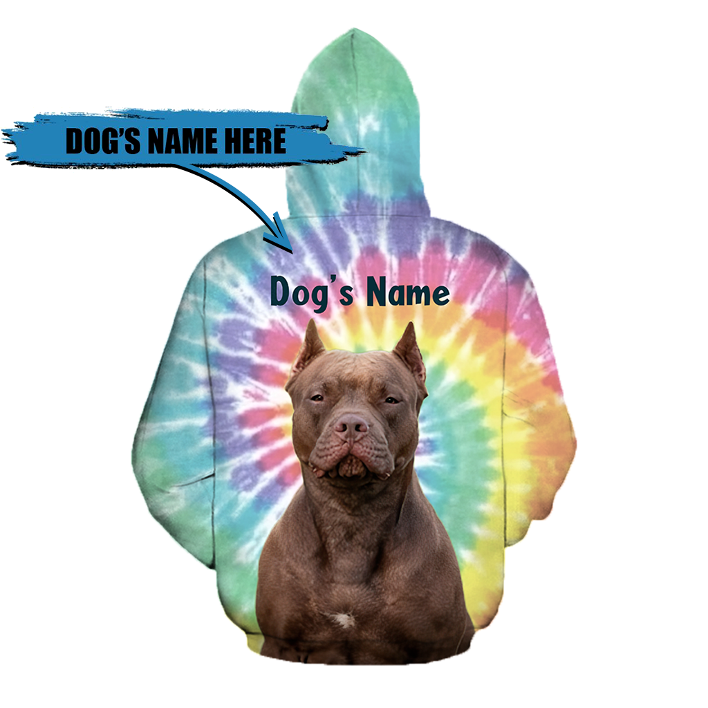 Pitbull mom customize name 3D hoodie shirt for men and women DD09152001