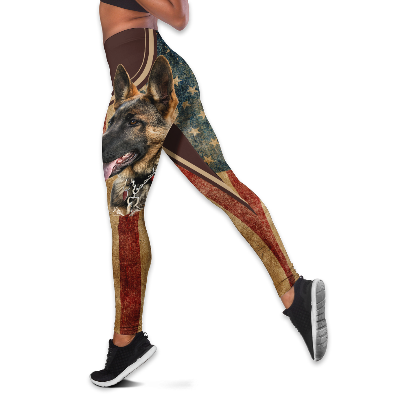 German shepherd tattoos legging + hollow tank combo DD07312002