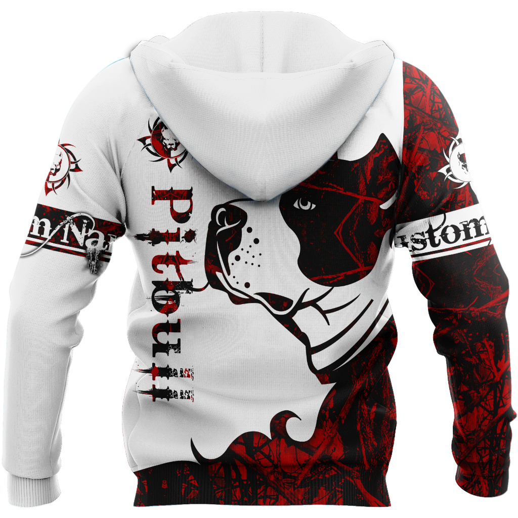 Pitbull red custom 3d hoodie shirt for men and women DD08052003S