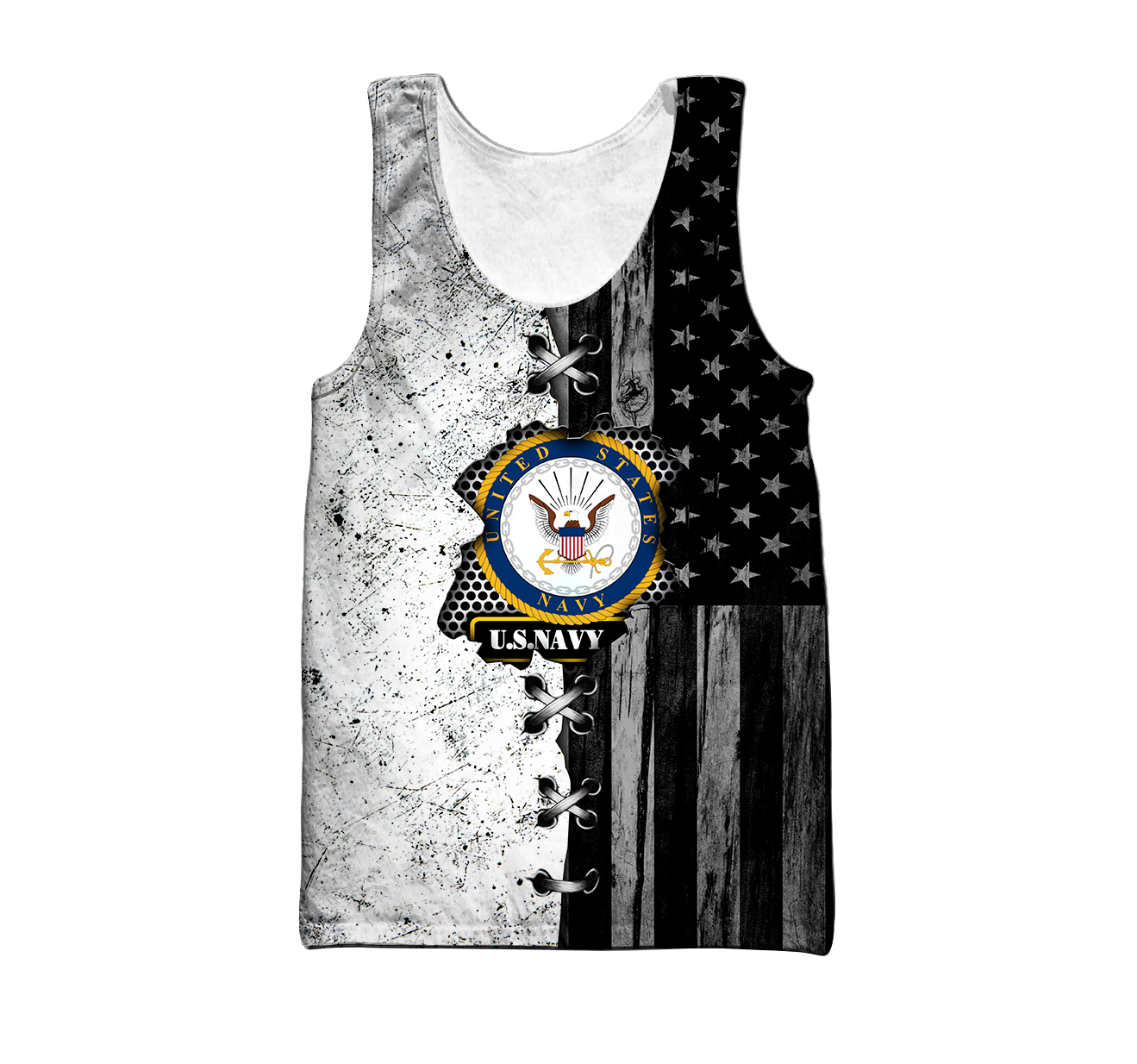 Veteran US Navy in my heart 3D shirts for men and women BW