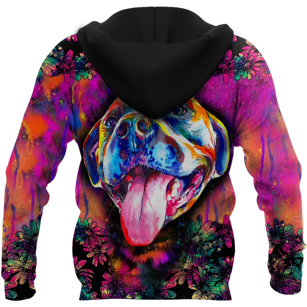 Pitbull flower 3D hoodie shirt for men and women HG91602
