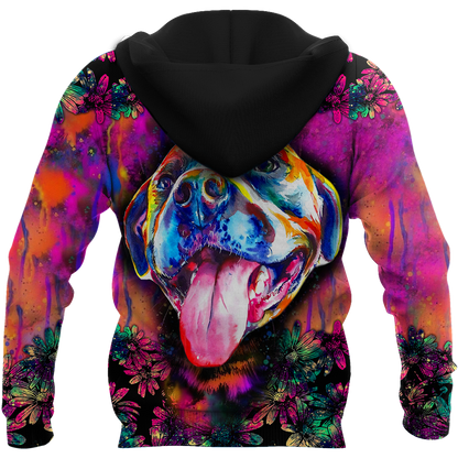 Pitbull flower 3D hoodie shirt for men and women HG91602