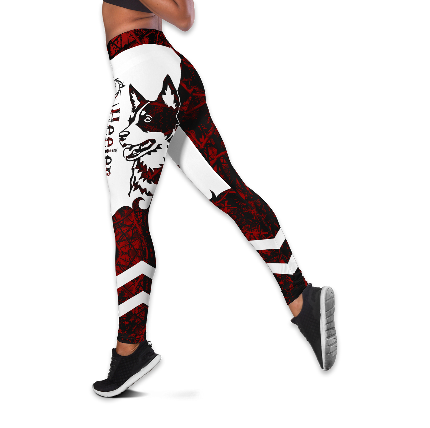 Heeler red tattoos legging + hollow tank combo DD08202002
