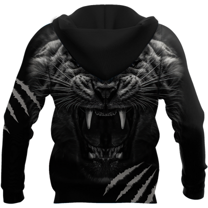White Tiger Over Printed Hoodie