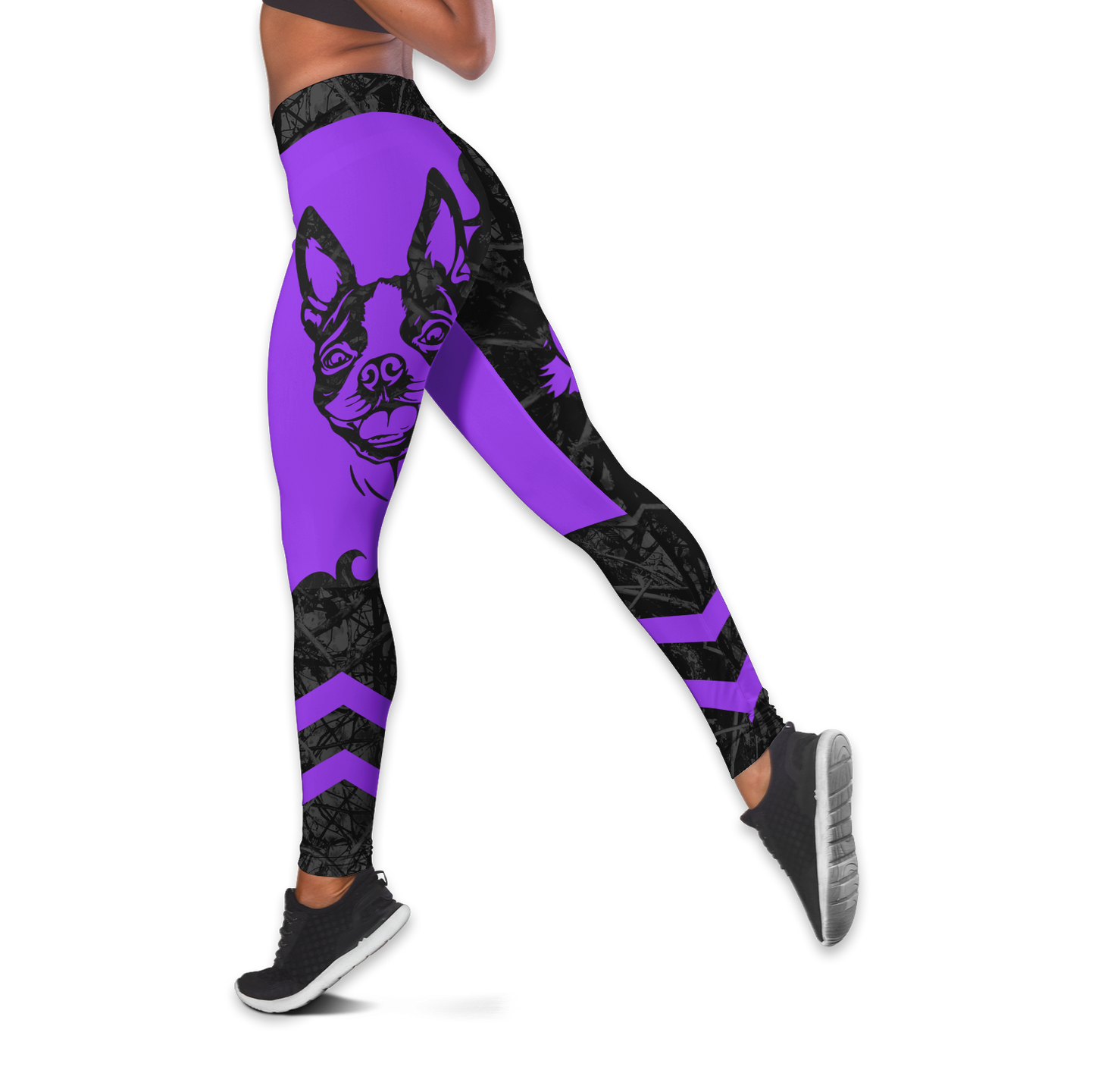 Boston Terrier tattoos legging + hollow tank combo DD09172002S1