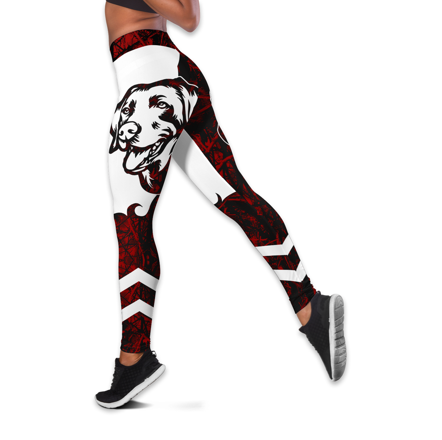 Weimaraner red tattoos legging + hollow tank combo DD09182004