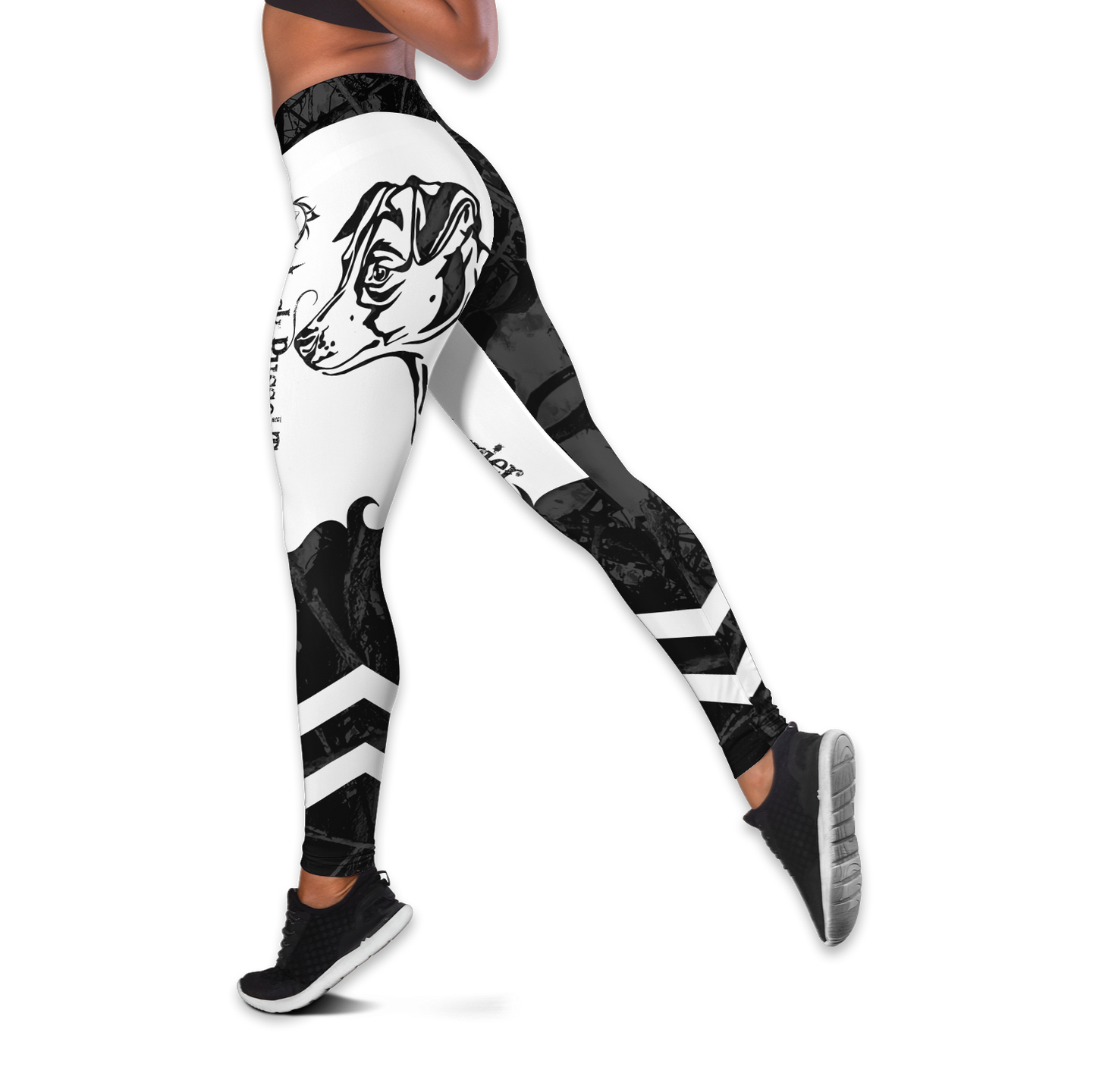 Jack Russel Terrier black tattoos legging + hollow tank combo DD08042011S