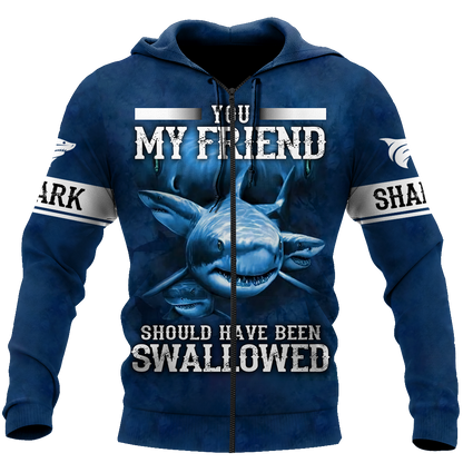 All Over Printed Shark Hoodie MEI