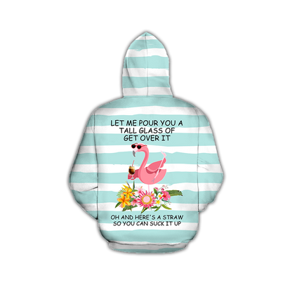 All Over Printed Flamingo Hoodie DD09042002-MEI