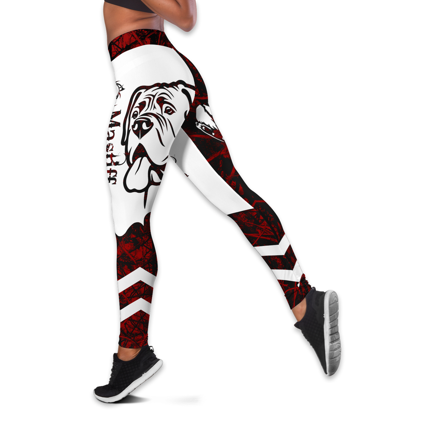Mastiff red tattoos legging + hollow tank combo DD08132001