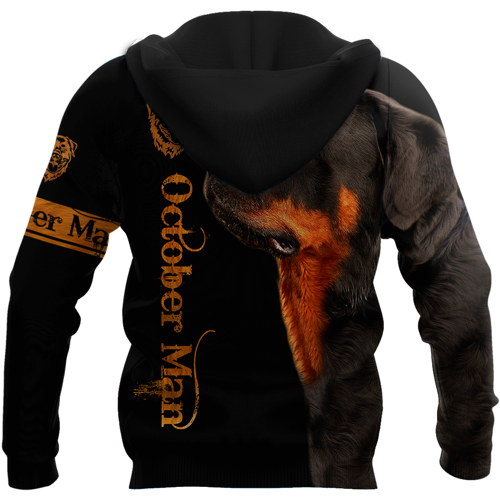 Rottweiler october man 3d hoodie shirt for men and women DD08312004
