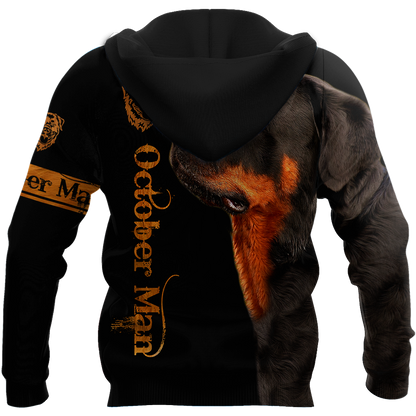 Rottweiler october man 3d hoodie shirt for men and women DD08312004