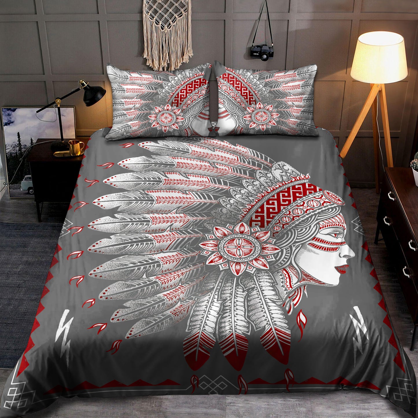 Native Girl Potrait Bedding Set