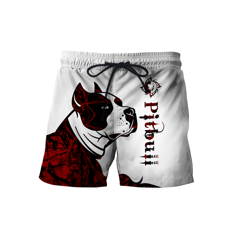Pitbull red custom 3d hoodie shirt for men and women DD08052003S