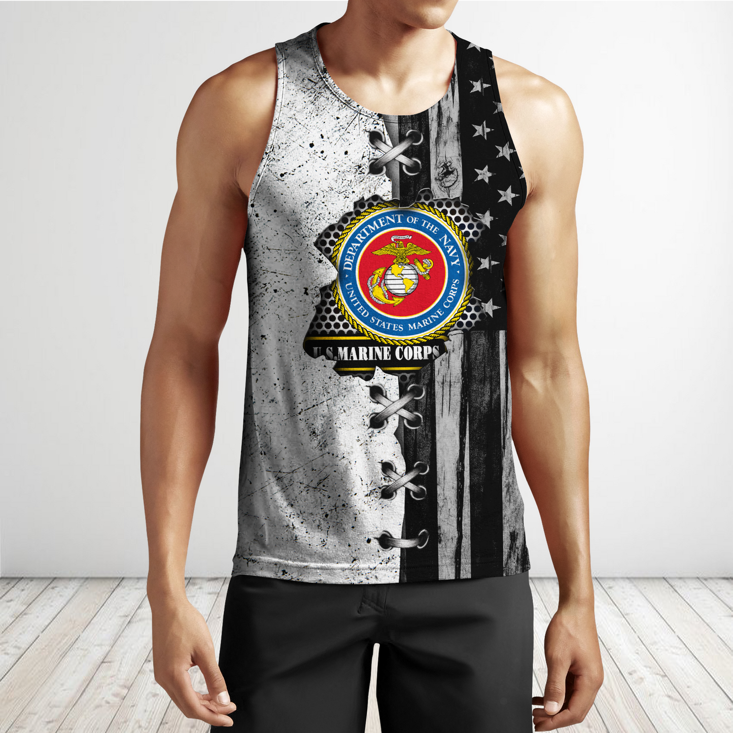 Veteran US Marine Corps in my heart 3D shirts for men and women BW