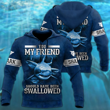 All Over Printed Shark Hoodie MEI