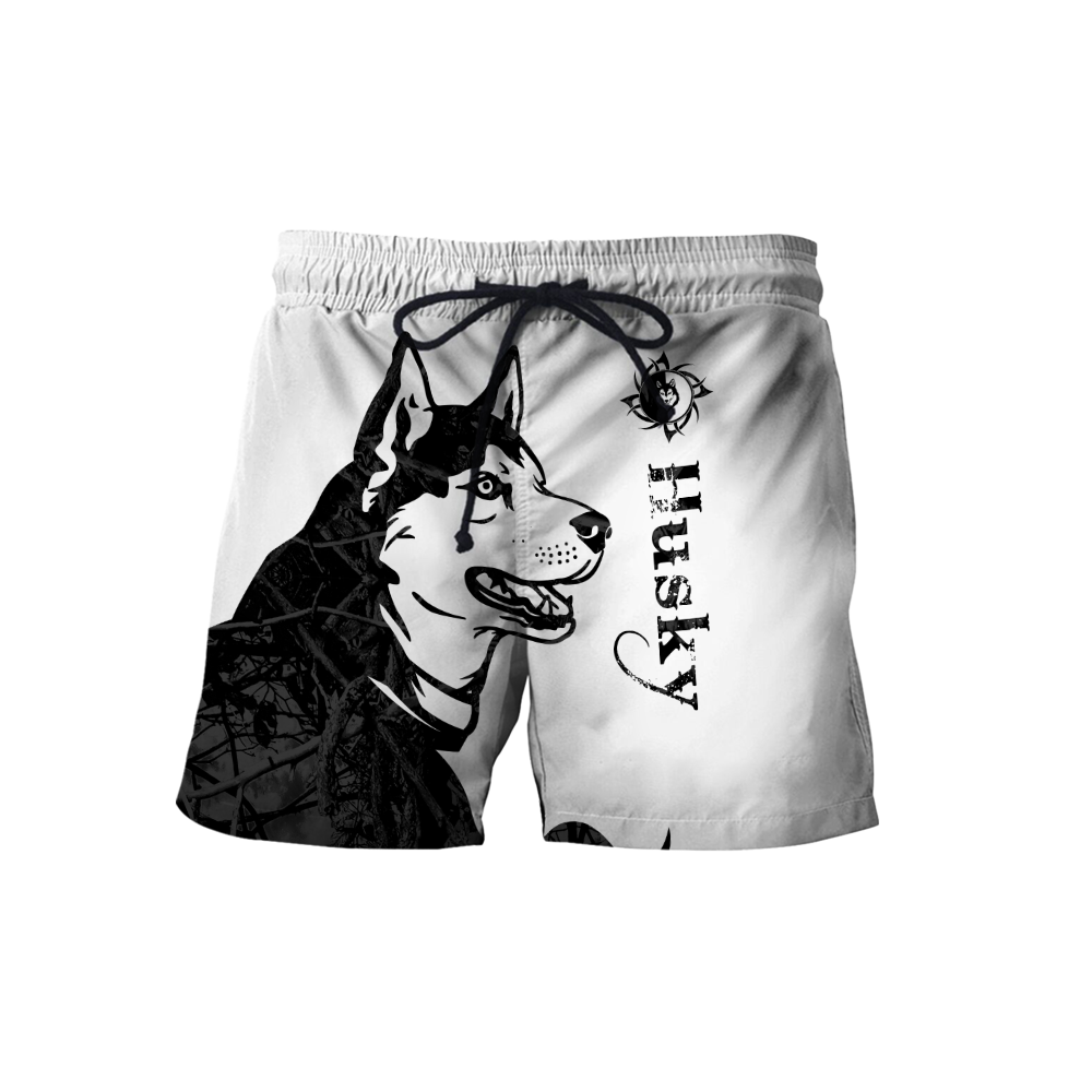Husky black custom 3d hoodie shirt for men and women DD08122003S