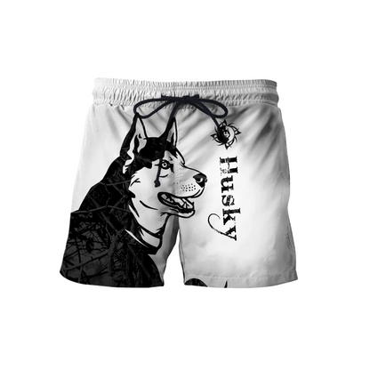 Husky black custom 3d hoodie shirt for men and women DD08122003S