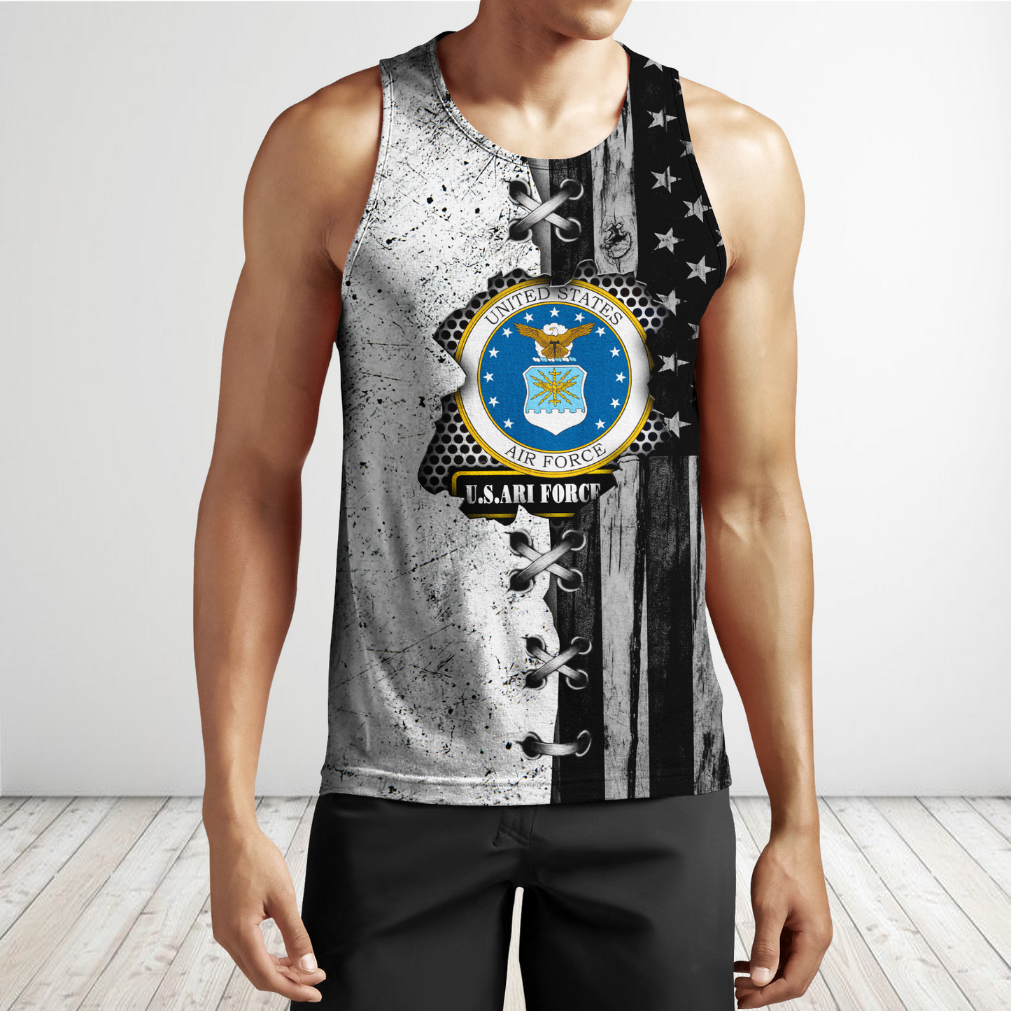 Veteran US Air Force in my heart 3D shirts for men and women BW