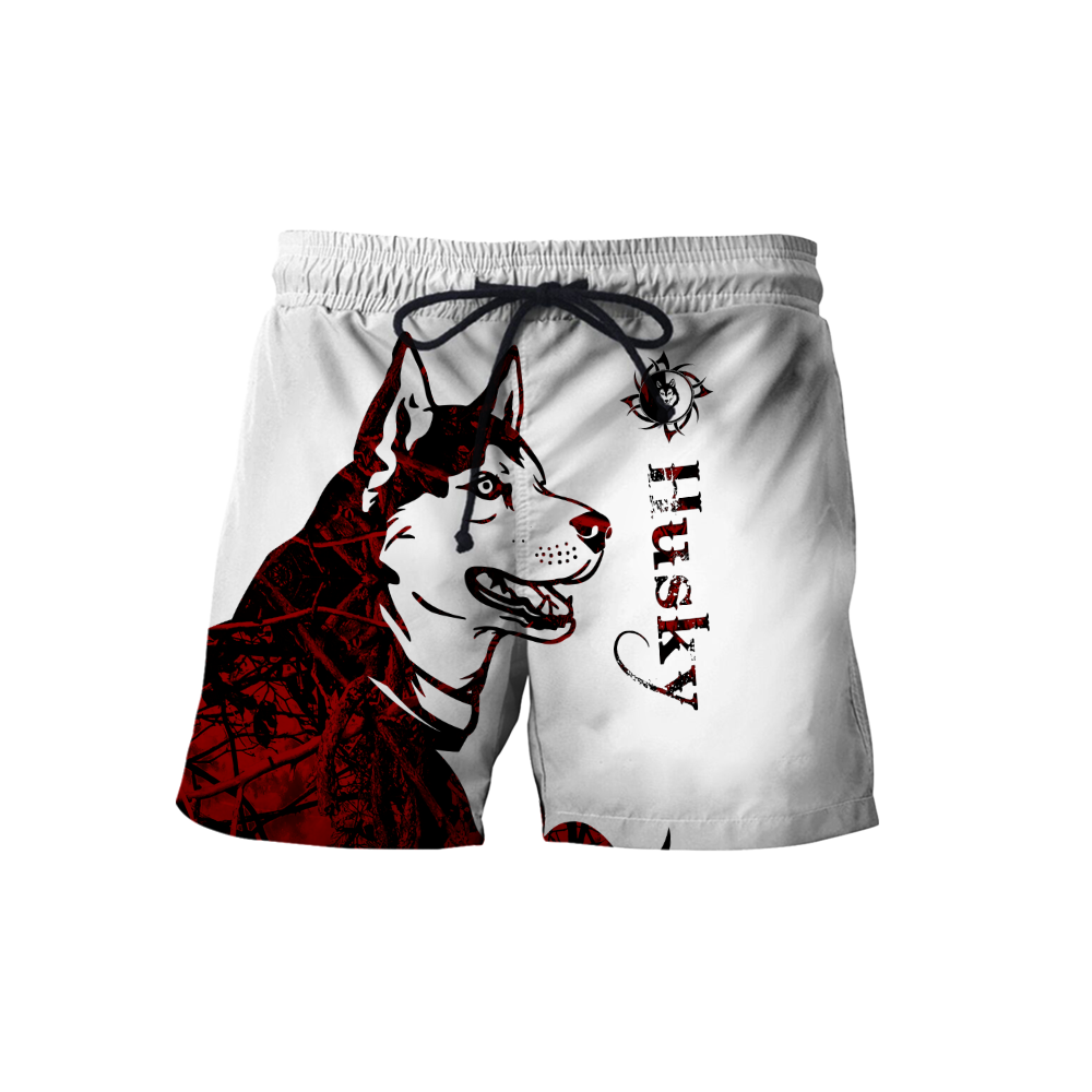 Husky red custom 3d hoodie shirt for men and women DD08122002S