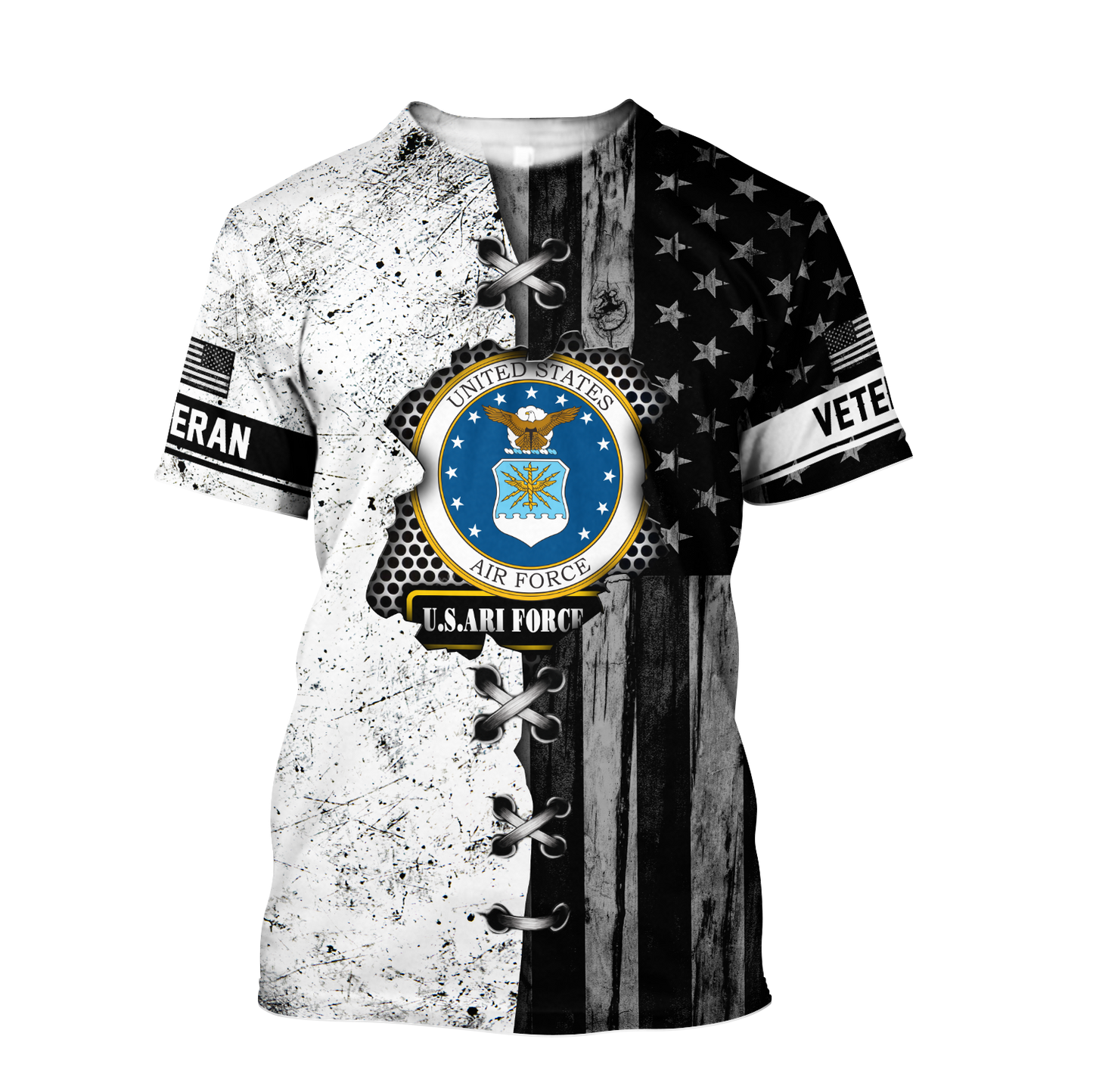 Veteran US Air Force in my heart 3D shirts for men and women BW