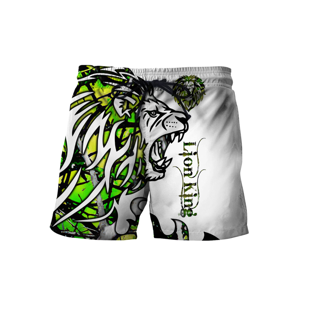 Beautiful Lion green Tattoo camo 3D all over printed shirts for men and women DD05272002S-Apparel-Huyencass-Shorts-S-Vibe Cosy™