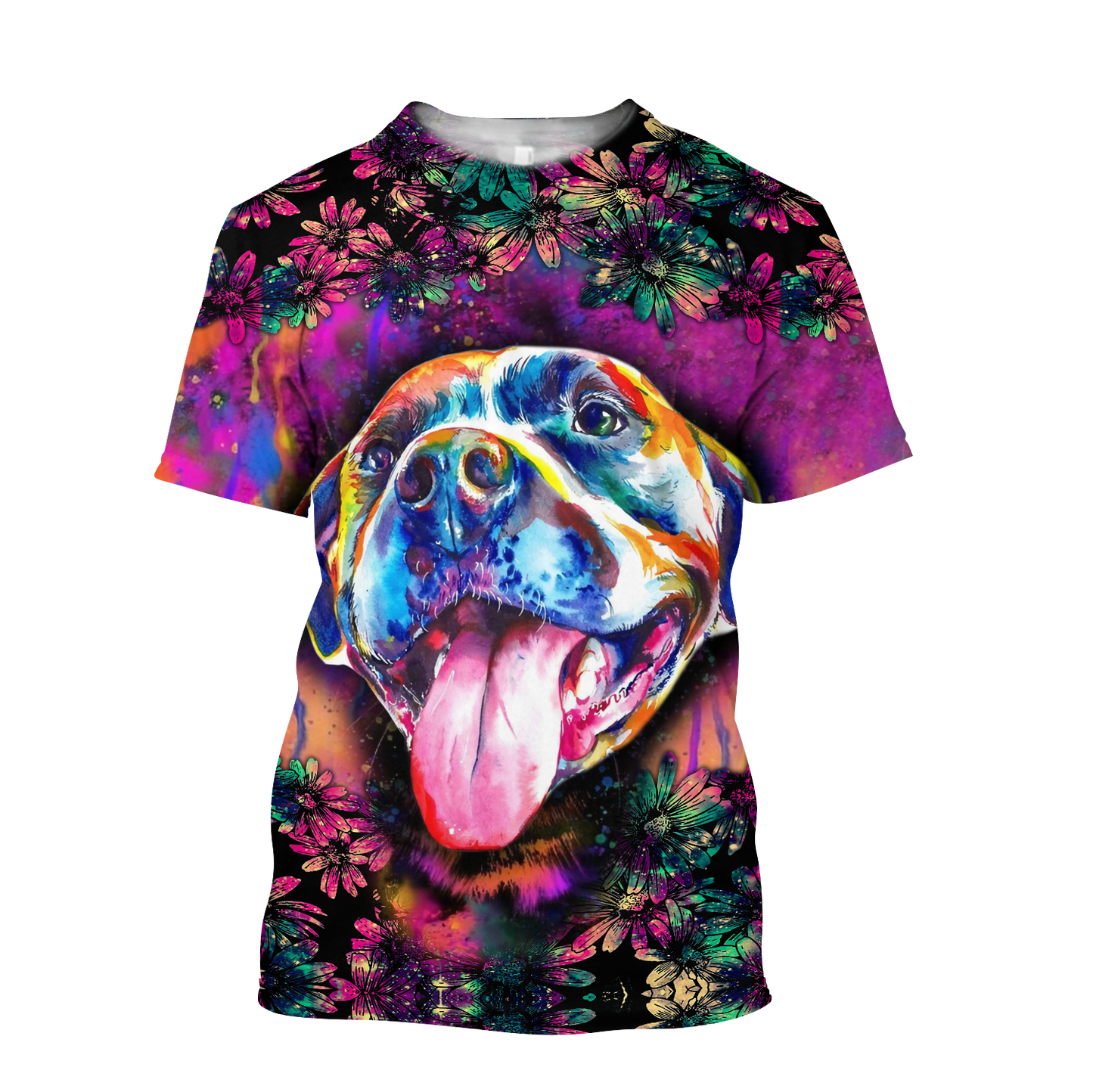 Pitbull flower 3D hoodie shirt for men and women HG91602