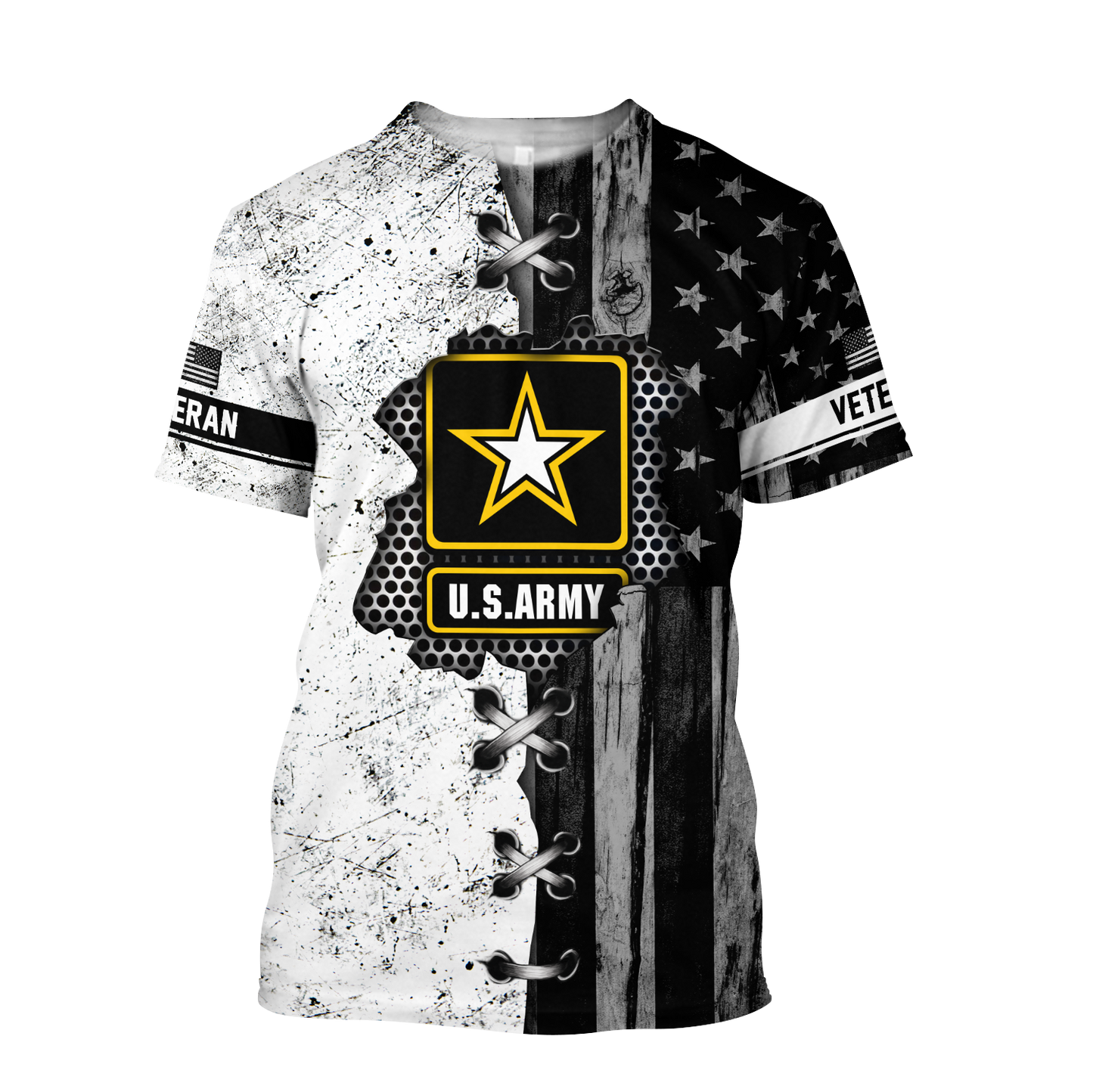 Veteran US Army in my heart 3D shirts for men and women BW