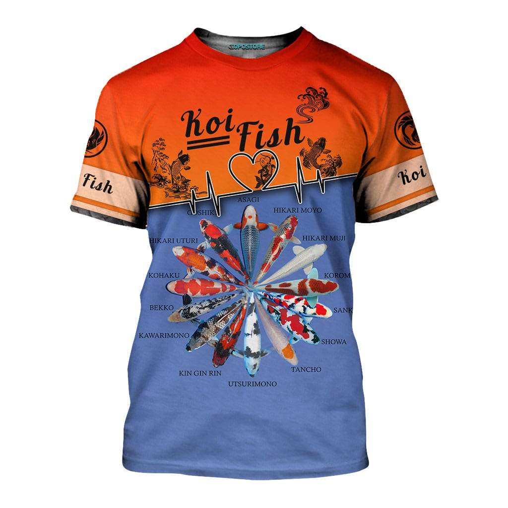 Beautiful Koi Fish 3D All Over Printed Shirts  21022102.CXT