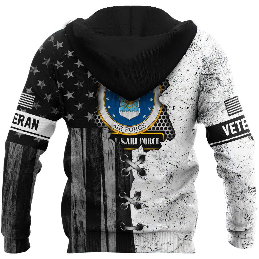 Veteran US Air Force in my heart 3D shirts for men and women BW