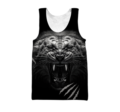 White Tiger Over Printed Hoodie