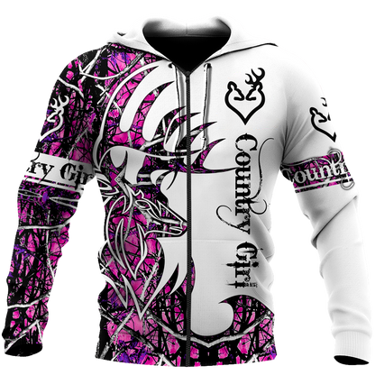 All Over Printed Beautiful Country Girl Hoodie MEI09172001-MEI