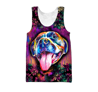 Pitbull flower 3D hoodie shirt for men and women HG91602