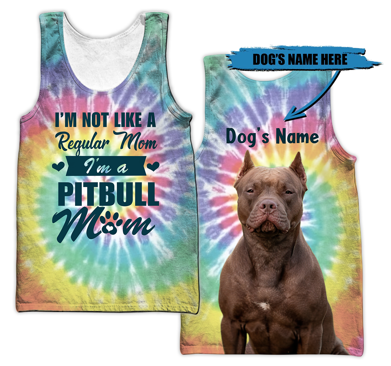 Pitbull mom customize name 3D hoodie shirt for men and women DD09152001