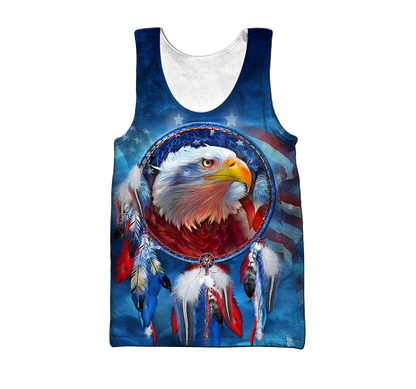 Eagle Dreamcatcher Native American Blue 3D All Over Printed Shirts DD09112003-LAM