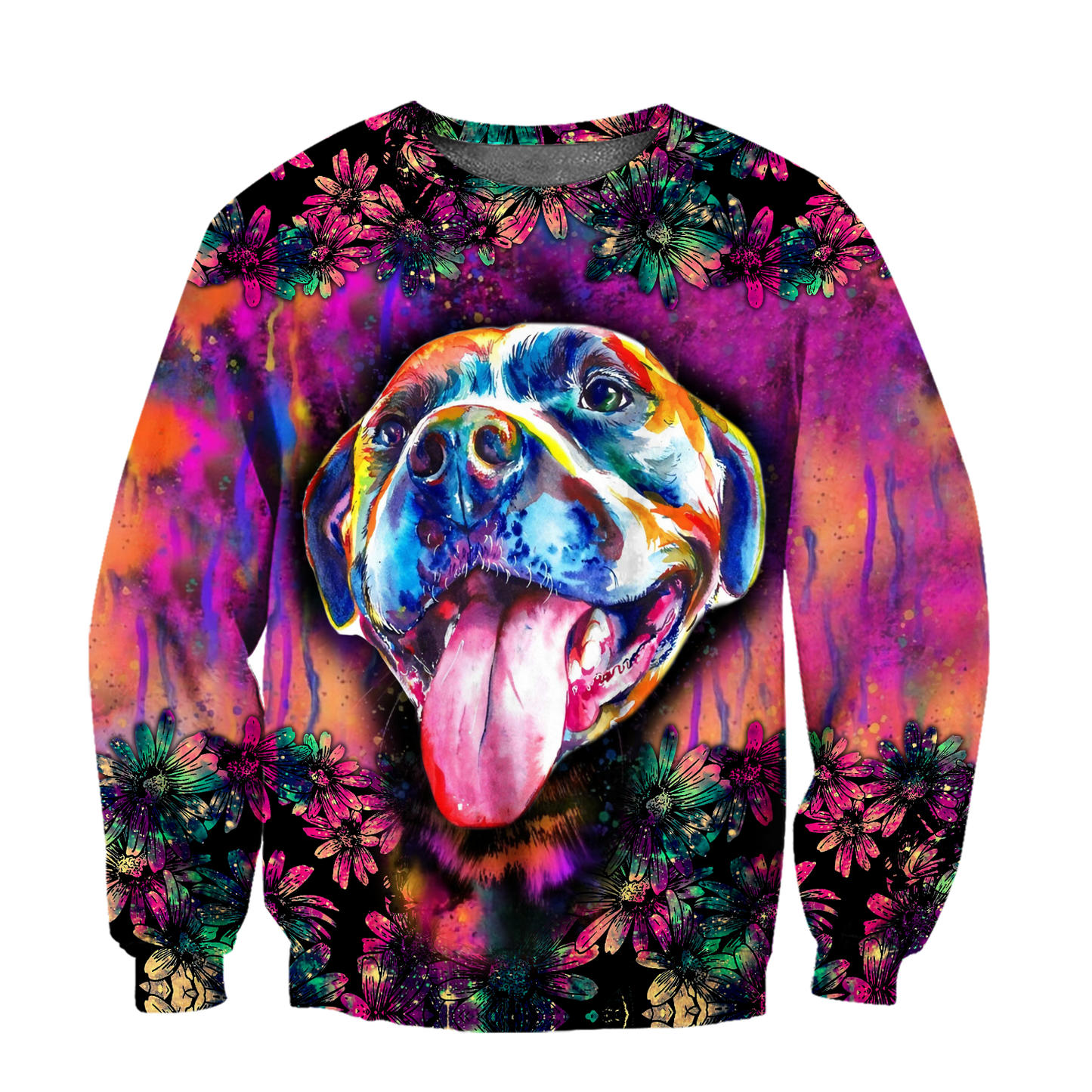 Pitbull flower 3D hoodie shirt for men and women HG91602