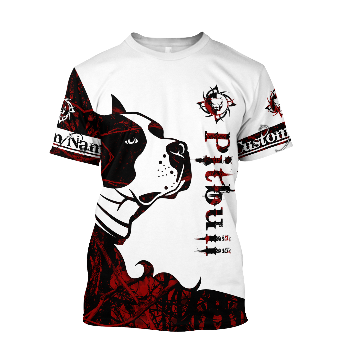 Pitbull red custom 3d hoodie shirt for men and women DD08052003S