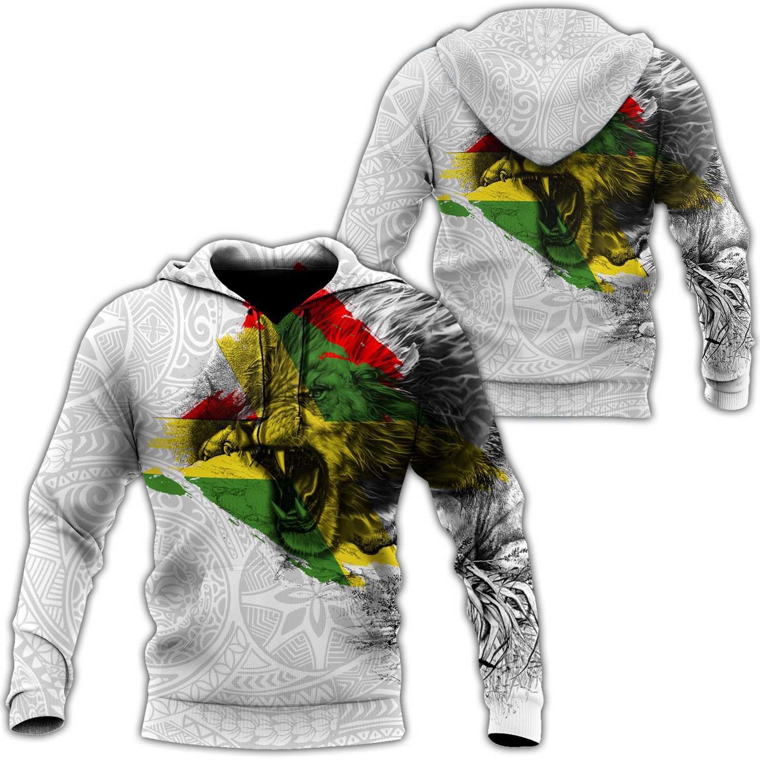 Jamaica lion roar 3d hoodie shirt for men and women DD07042001-Apparel-HG-Zip hoodie-S-Vibe Cosy™