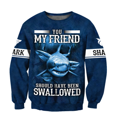 All Over Printed Shark Hoodie MEI