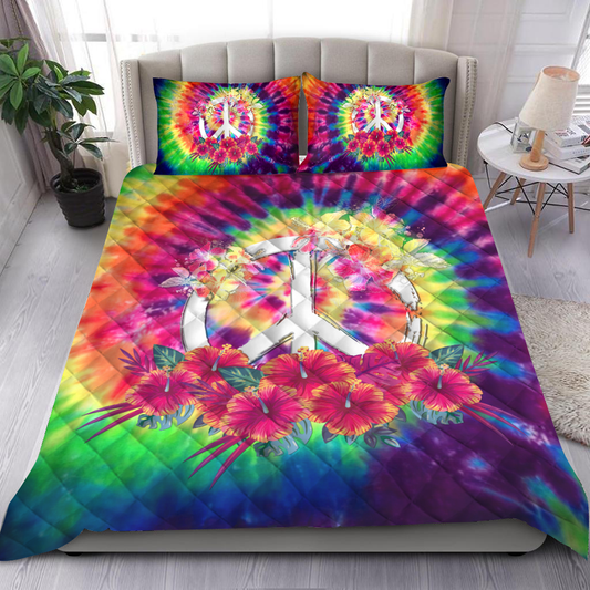 Hippie Tie Dye Style Quilt Bedding Set by SUN MH1506202-Quilt-SUN-King-Vibe Cosy™