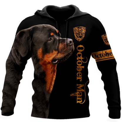 Rottweiler october man 3d hoodie shirt for men and women DD08312004
