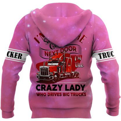 All Over Printed Trucker Lady Hoodie DD09212002-MEI