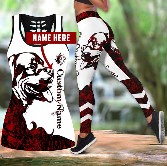 Rottweilter Customize tattoos legging + hollow tank combo DD08062004S