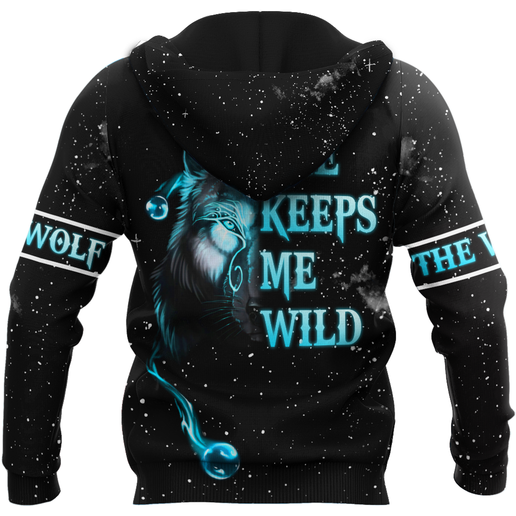 Wolf Hoodie She Keeps Me Wild DD10062002-MEI