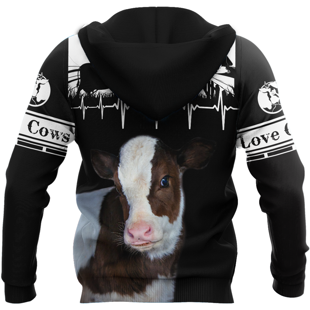 Cow 3d hoodie shirt for men and women DD10192003ST